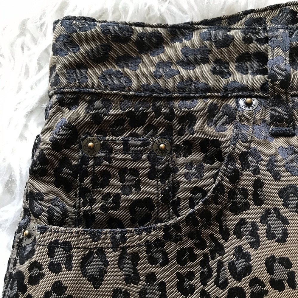 Vintage 1990’s Fendi Zucca Leopard Print Trousers - Picture 6 of 16
